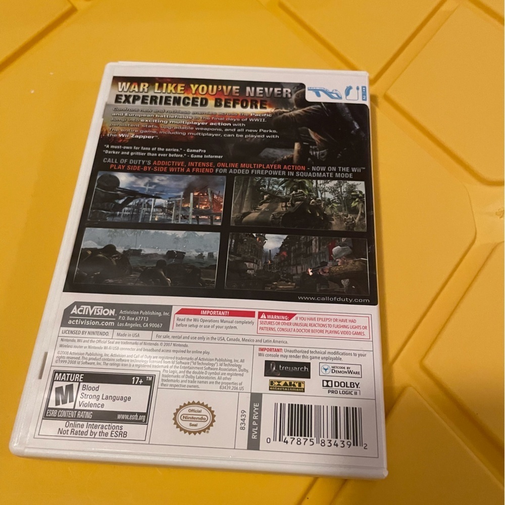 Call of Duty: World at War - Nintendo Wii - Picture 3 of 3